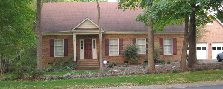 Front view of the house